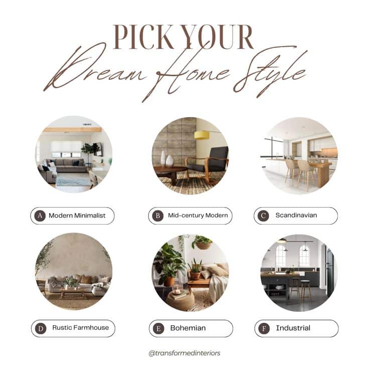 Transformed Interiors _ Cincinnati Interior Designer Dream home styles: Modern Minimalist, Mid-century Modern, Scandinavian, Rustic Farmhouse, Bohemian, Industrial. | Sky Rye Design Dream home styles: Modern Minimalist, Mid-century Modern, Scandinavian, Rustic Farmhouse, Bohemian, Industrial.