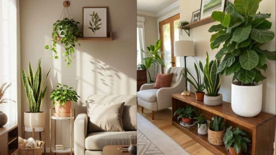 Viewing Deck Blog - 2025-05-30T203751744 Cozy living room with houseplants, including snake plants and a fiddle leaf fig, adding natural decor and greenery. | Sky Rye Design Cozy living room with houseplants, including snake plants and a fiddle leaf fig, adding natural decor and greenery.