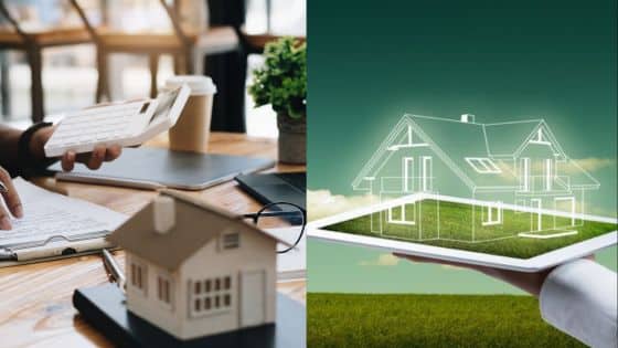 Viewing Deck Blog 26 Hands calculating finances next to a house model; digital house projection on tablet represents property investment. | Sky Rye Design Hands calculating finances next to a house model; digital house projection on tablet represents property investment.