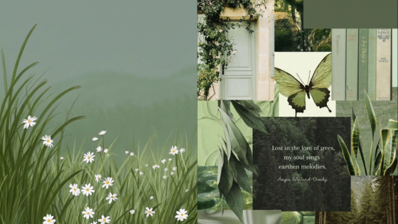Viewing Deck Blog 3 Nature-inspired collage with wildflowers, a doorway, butterfly, books, and greenery. Earthy tones and tranquil vibes. | Sky Rye Design Nature-inspired collage with wildflowers, a doorway, butterfly, books, and greenery. Earthy tones and tranquil vibes.
