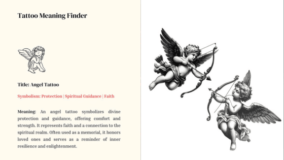 Viewing Deck Blog Angel tattoo meaning: Divine protection, guidance, faith, and spirituality with symbolic cherubs and spiritual insight. | Sky Rye Design Angel tattoo meaning: Divine protection, guidance, faith, and spirituality with symbolic cherubs and spiritual insight.