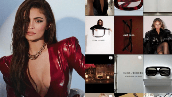 Viewing Deck Blog 5 Woman in red leather outfit with necklace next to a collage of fashion and accessory images. | Sky Rye Design Woman in red leather outfit with necklace next to a collage of fashion and accessory images.