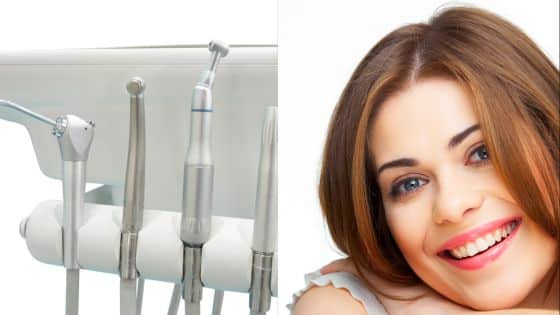 Viewing Deck Blog Dental tools and a smiling woman with bright teeth, highlighting professional dental care and oral hygiene. | Sky Rye Design Dental tools and a smiling woman with bright teeth, highlighting professional dental care and oral hygiene.