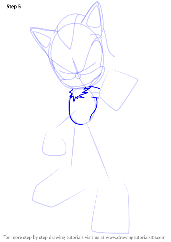 Outline of a cartoon character being drawn step-by-step, featuring vivid sketch lines.