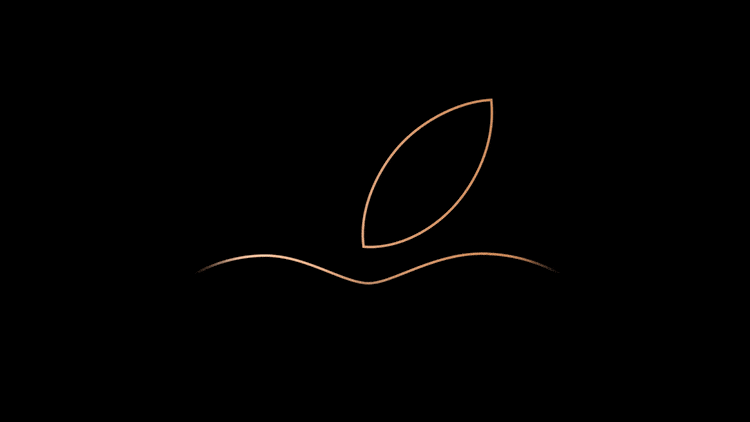 Minimalist logo design with a sleek line forming a leaf, set against a dark background.