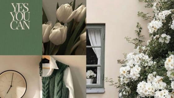 minimalist iphone wallpaper Inspirational collage with white flowers, vintage clock, and Yes You Can text, creating a cozy, motivational atmosphere. | Sky Rye Design Inspirational collage with white flowers, vintage clock, and Yes You Can text, creating a cozy, motivational atmosphere.