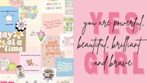 phone wallpaper quotes Inspirational collage with affirmations and motivational phrases on a colorful background. | Sky Rye Design Inspirational collage with affirmations and motivational phrases on a colorful background.