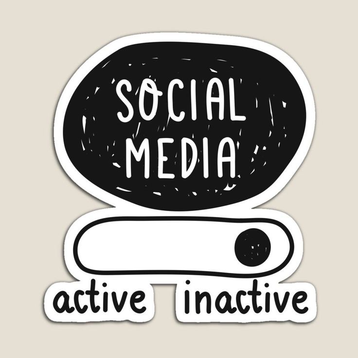 Social media switch illustration showing active and inactive options.