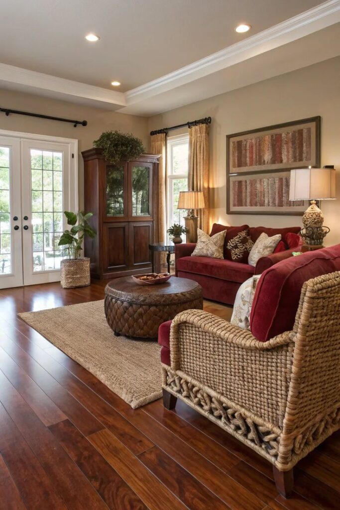 17+ Inspiring Cherry Wood Floor Living Room Ideas | Sky Rye Design
