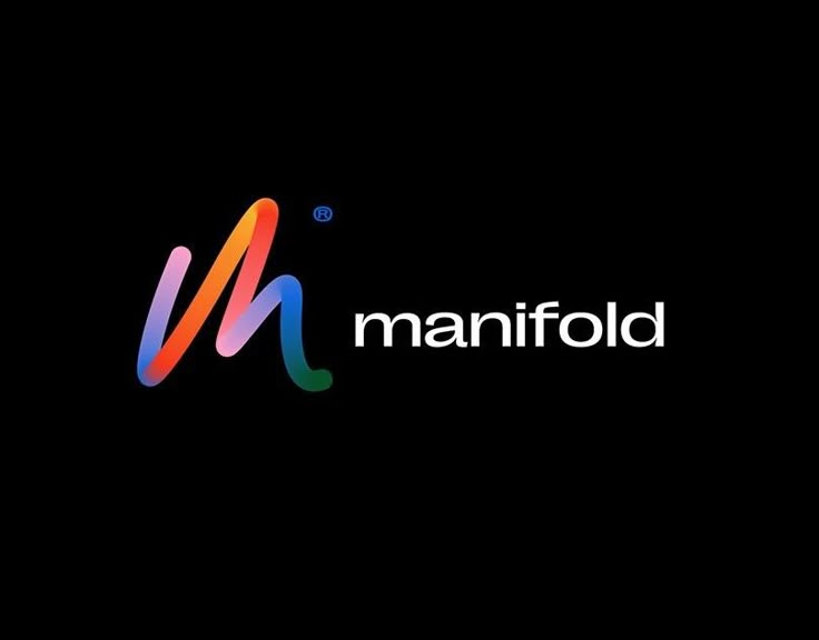 Colorful M logo with the word manifold on a black background.