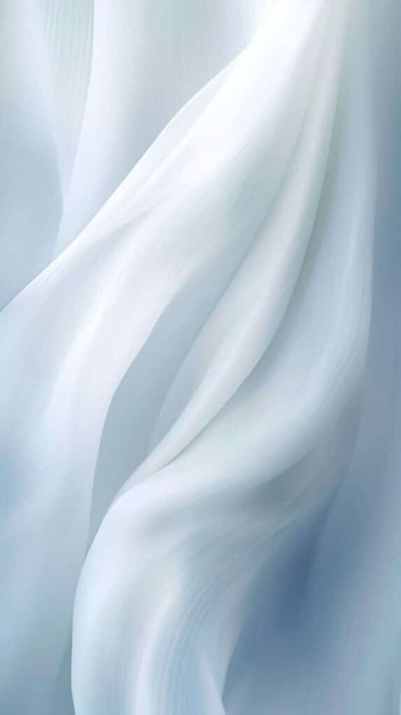 Elegant, flowing white silk texture with soft curves and smooth gradient lighting.