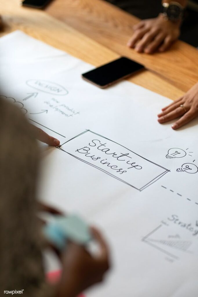 Download premium image of Startup business team members brainstorming by Felix about paper hand people technology and adult 1213741 Hands discussing a startup business plan on a paper chart with diagrams on a wooden table. | Sky Rye Design Hands discussing a startup business plan on a paper chart with diagrams on a wooden table.