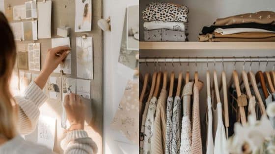 How to Find a Clothing Manufacturer A Guide for Fashion Brand Person organizing pin board; neat wardrobe with folded clothes and hanging garments. Cozy and organized room design. | Sky Rye Design Person organizing pin board; neat wardrobe with folded clothes and hanging garments. Cozy and organized room design.