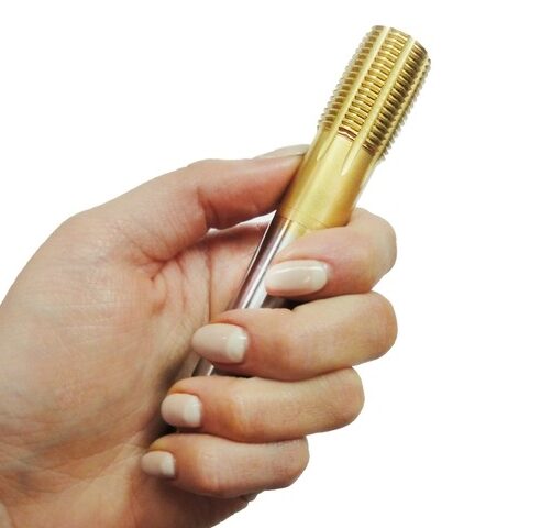 SaraHandsWebsite5-e1638807742251 Hand holding a metallic microphone-shaped object, showcasing a close-up view of a unique gold and silver accessory. | Sky Rye Design Hand holding a metallic microphone-shaped object, showcasing a close-up view of a unique gold and silver accessory.