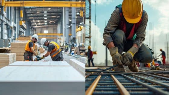 Viewing Deck Blog 1 Construction workers with safety gear building and reinforcing structures, indoors and outdoors. | Sky Rye Design Construction workers with safety gear building and reinforcing structures, indoors and outdoors.