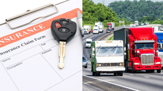 Viewing Deck Blog 3 Vehicle insurance claim form with car keys and trucks on a highway, symbolizing vehicle insurance and transportation. | Sky Rye Design Vehicle insurance claim form with car keys and trucks on a highway, symbolizing vehicle insurance and transportation.