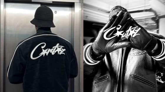 Why Corteiz Is Popular Brand in US Cult Lookbook Person wearing black attire with Corteiz logo on jacket and gloves, creating a stylish urban fashion look. | Sky Rye Design Person wearing black attire with Corteiz logo on jacket and gloves, creating a stylish urban fashion look.