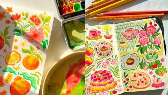 cute summer drawing ideas | Sky Rye Design
