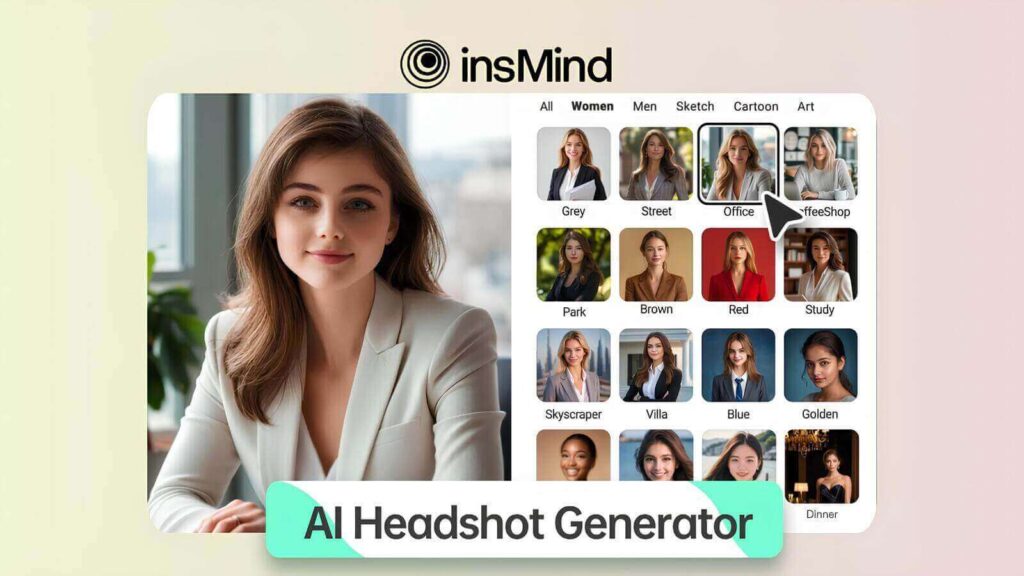 image AI Headshot Generator interface showing various customizable female headshots and styles. | Sky Rye Design AI Headshot Generator interface showing various customizable female headshots and styles.