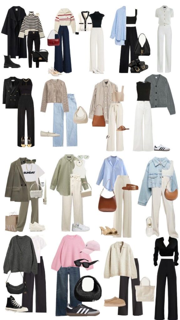 Stylish fall outfit grid showcasing various trendy clothing and accessories for effortless seasonal fashion inspiration. Outfit Ideas