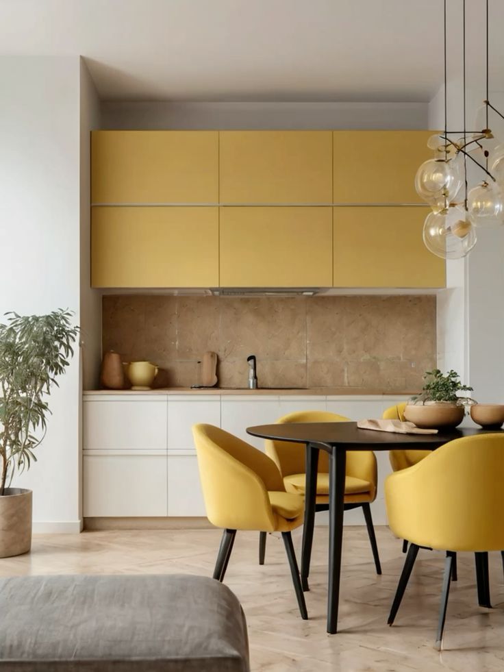 Кухня в стиле минимализм 💛 | Sky Rye Design