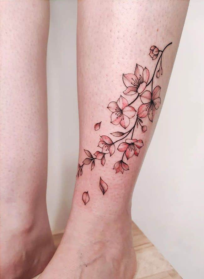 100 Elegant Cherry Blossom Tattoos Most Unique Gallery - The Trend Scout | Sky Rye Design