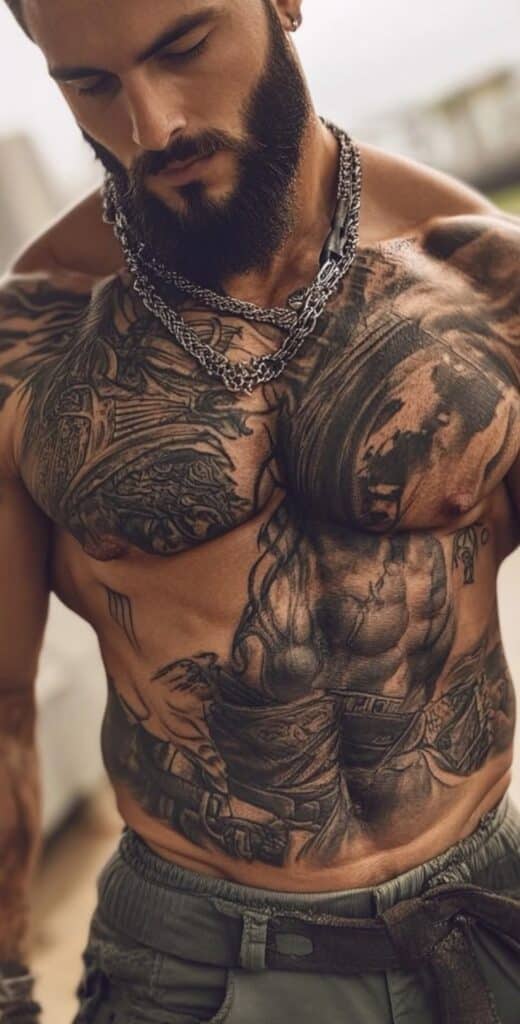 chest tattoo
