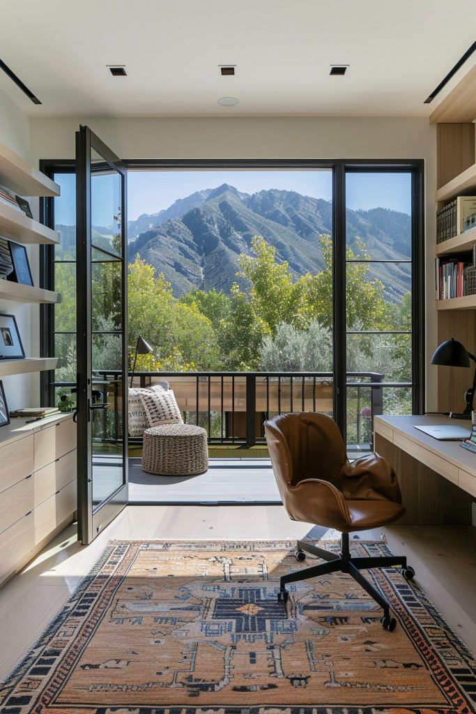 70 Stunning Home Offices with Mountain Views | Sky Rye Design
