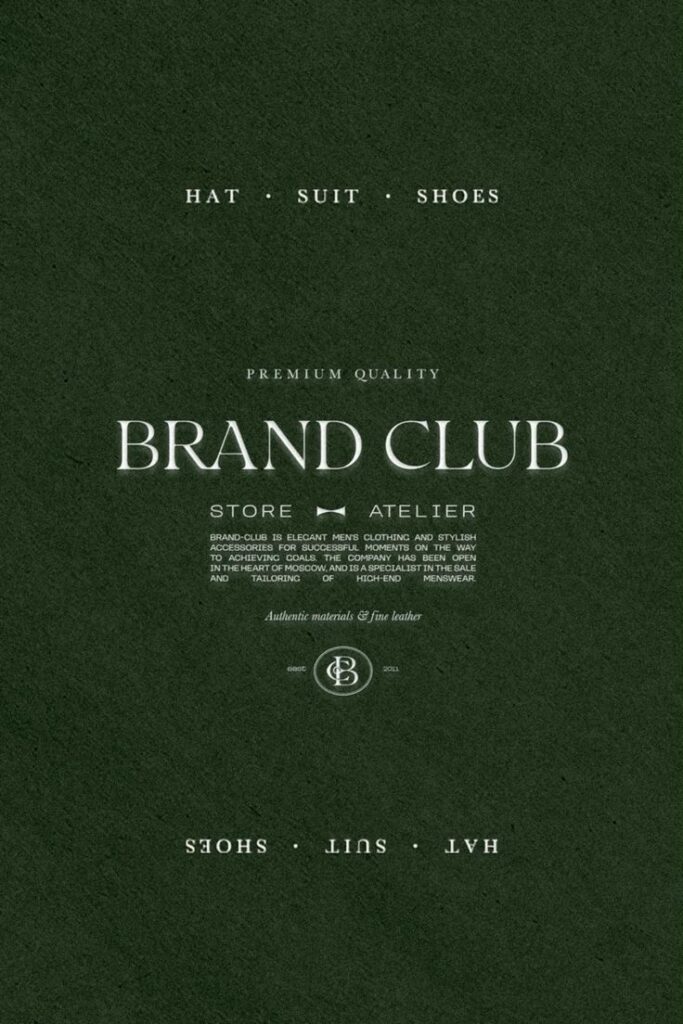 Elegant men's clothing and accessories by Brand Club, offering premium quality hats, suits, and shoes.