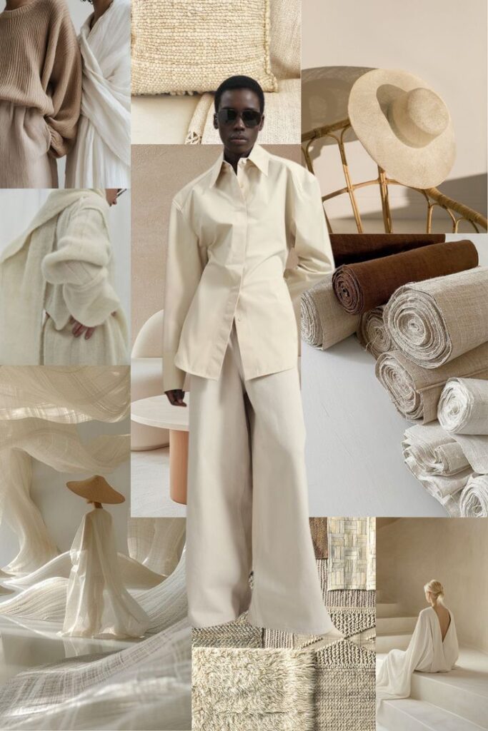 Monochromatic Textile Styling Ideas _ Natural Fibre Moodboards | Sky Rye Design