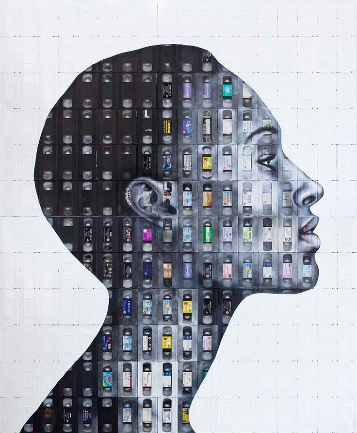 Silhouette of a woman’s profile made from aerial car images, symbolizing urban life and diversity.