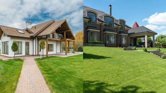 Viewing Deck Blog - 2025-07-25T003809218 Modern suburban homes with lush green lawns under a bright blue sky, showcasing architectural styles and landscaping. | Sky Rye Design Modern suburban homes with lush green lawns under a bright blue sky, showcasing architectural styles and landscaping.