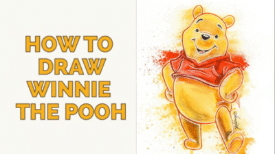 Step-by-step guide to drawing Winnie the Pooh, featuring vibrant colors and detailed illustration.