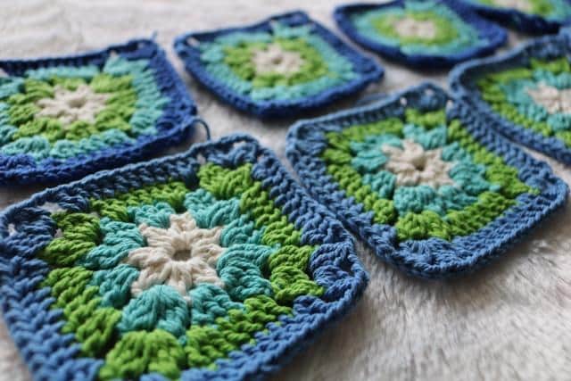 Crochet granny squares 