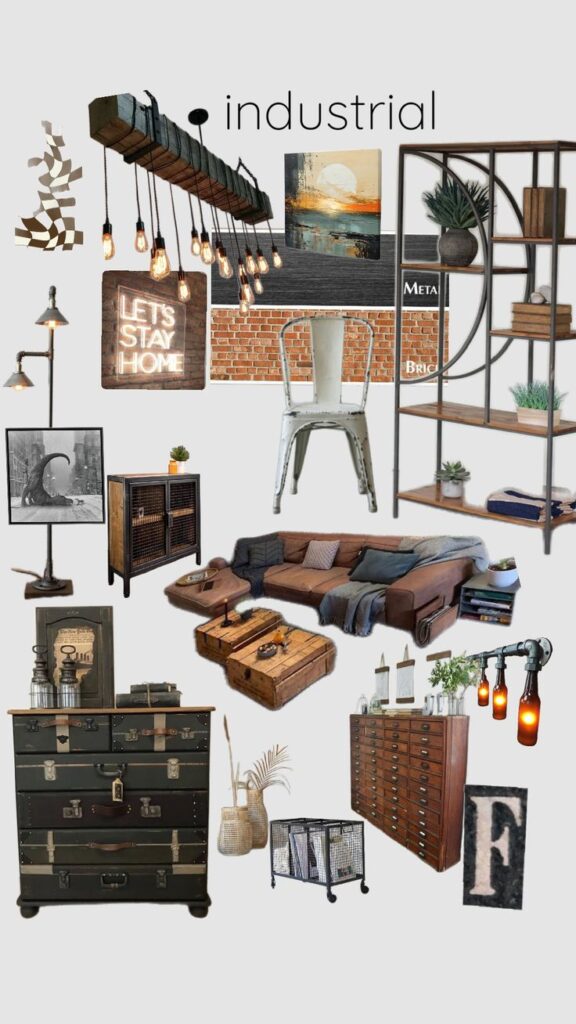 industrialstyle industrial lether Metall | Sky Rye Design