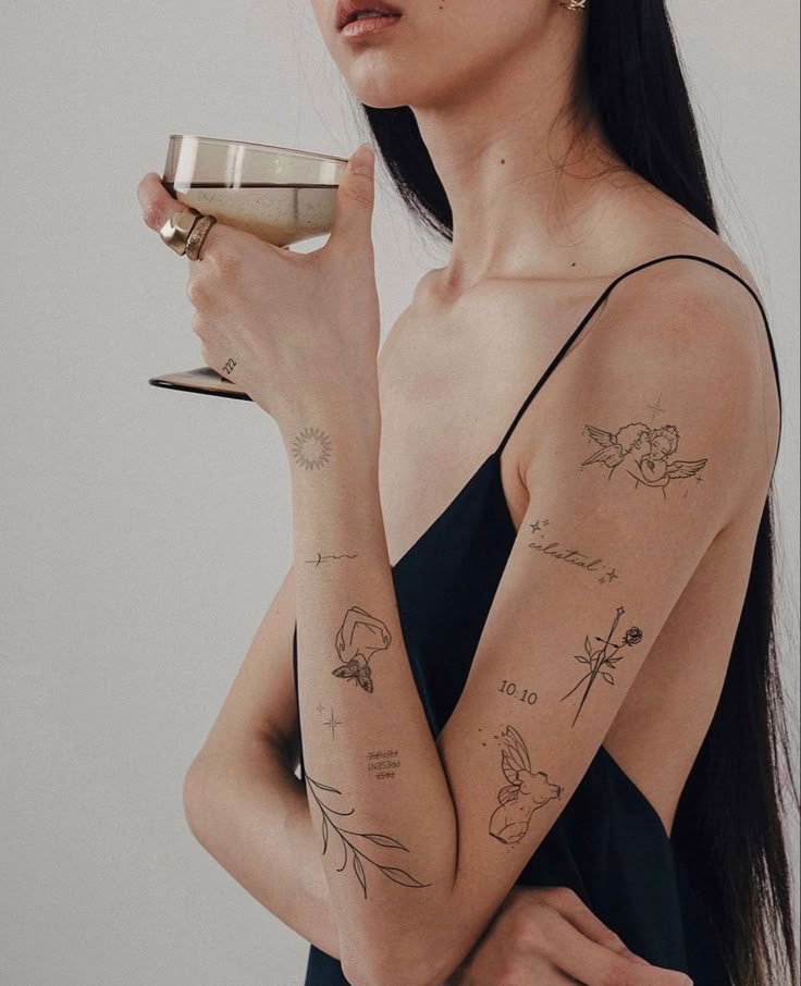 sticker sleeve tattoo _ 🍒 | Sky Rye Design