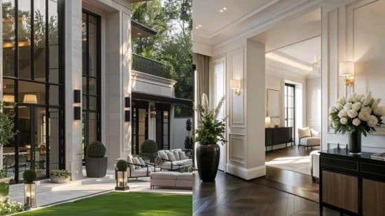 30 Modern House Designs Worth Saving Luxury modern home with elegant exterior and stylish interior, featuring large windows and sophisticated decor. | Sky Rye Design Luxury modern home with elegant exterior and stylish interior, featuring large windows and sophisticated decor.