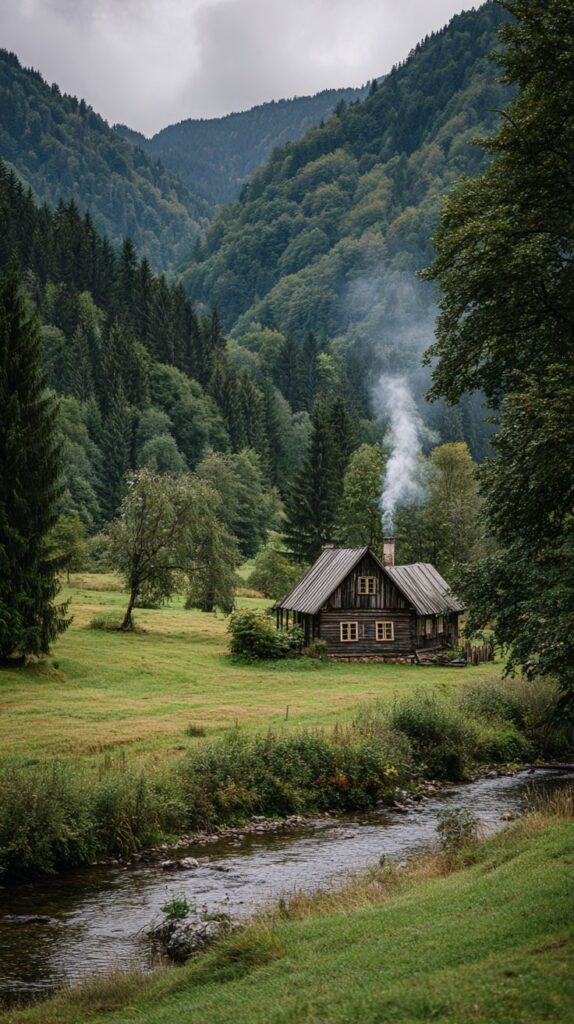 A Tranquil Cabin Wrapped in Natures Embrace | Sky Rye Design