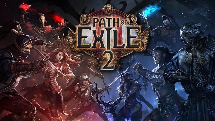 Epic Path of Exile 2 artwork featuring diverse warriors in a dramatic fantasy battle scene.