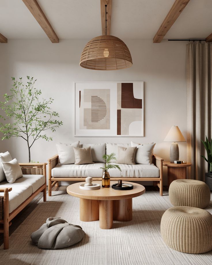 Interior design living room ideas 2025 with modern boho bauhaus moody japandi and luxury styles | Sky Rye Design cozy interior