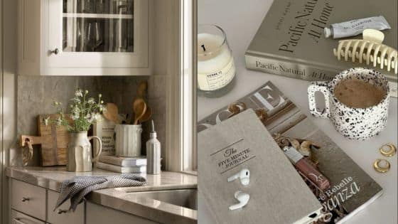 QVC Where Style Function and Innovation Meet for Home and Lifestyle Cozy kitchen and lifestyle setup with decor books, candle, coffee mug, and accessories for a serene home vibe. | Sky Rye Design Cozy kitchen and lifestyle setup with decor books, candle, coffee mug, and accessories for a serene home vibe.