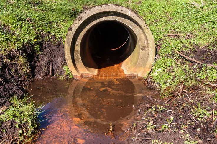 Sewer outlet in the nature stock image_ Image of hole - 24239937 Culvert pipe with muddy water drainage surrounded by grass and soil in a natural setting. | Sky Rye Design Culvert pipe with muddy water drainage surrounded by grass and soil in a natural setting.