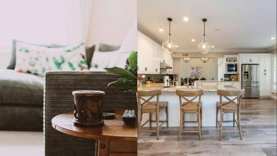 Viewing Deck Blog - 2025-08-18T165325463 Cozy living room and modern kitchen with wooden furniture and pendant lights, creating a welcoming home atmosphere. | Sky Rye Design Cozy living room and modern kitchen with wooden furniture and pendant lights, creating a welcoming home atmosphere.