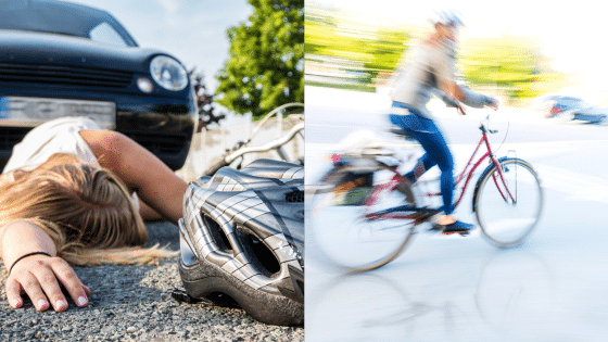 Viewing Deck Blog 3 Close-up of a helmet beside a cyclist on the ground after collision with a car. Blurred cyclist riding on a road. | Sky Rye Design Close-up of a helmet beside a cyclist on the ground after collision with a car. Blurred cyclist riding on a road.