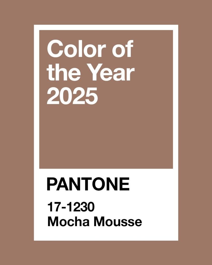 b7475332f3cbe3a99e2d751d0bdc0da8 Pantone Color of the Year 2025: Mocha Mousse, 17-1230. Rich brown hue trend for design and fashion. | Sky Rye Design Pantone Color of the Year 2025: Mocha Mousse, 17-1230. Rich brown hue trend for design and fashion.