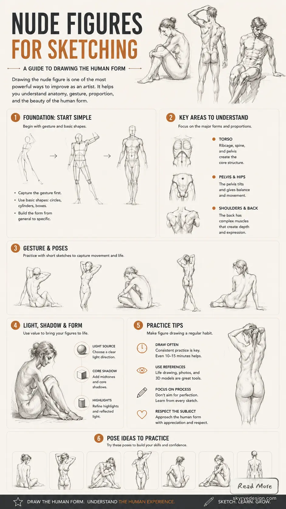 nude-figure-for-sketch-1121 Infographic: Nude figures for sketching — guide to gesture, anatomy, light, poses and practice tips for figure drawing | Sky Rye Design Infographic: Nude figures for sketching — guide to gesture, anatomy, light, poses and practice tips for figure drawing