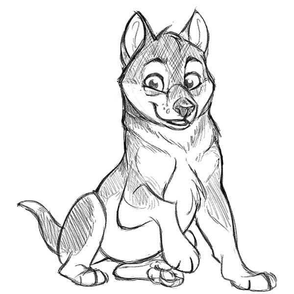 1e6a123cf35a319c64a2d2563e9be614 Cute cartoon dog sketch with a playful expression, sitting and looking to the side. | Sky Rye Design Cute cartoon dog sketch with a playful expression, sitting and looking to the side.