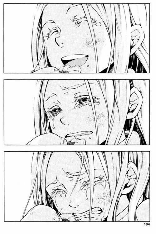 Manga girl crying and smiling in three panels, depicting a range of emotions.