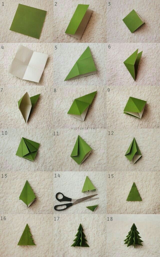 754ad7c0172ae99adbe43fd38f686fe6 Step-by-step origami guide for creating a green paper Christmas tree, from folding to final tree shape. | Sky Rye Design Step-by-step origami guide for creating a green paper Christmas tree, from folding to final tree shape.
