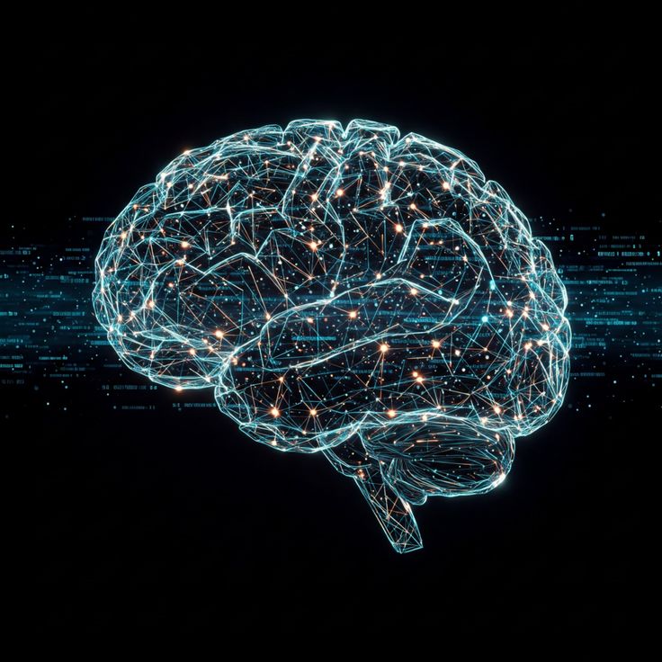 Agentic AI Explained_ The Next Frontier of Artificial Intelligence🤖 Digital mesh representing brain connectivity and AI technology concepts on a dark background. | Sky Rye Design Digital mesh representing brain connectivity and AI technology concepts on a dark background.